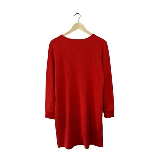 Toad & Co Small Ponderosa Long Sleeve Dress Organic Cotton Winterberry Womens - Picture 4 of 16